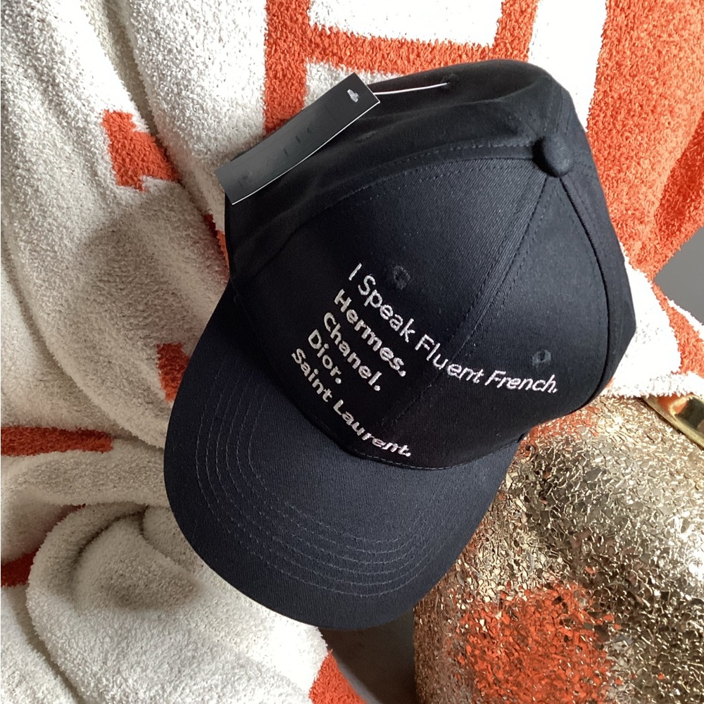 Black Cap with French Text